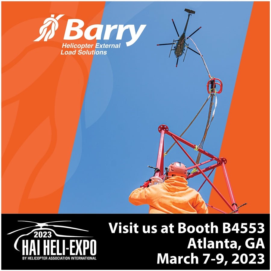 Cordages Barry ltée est de retour à HAI Heli Expo 2023